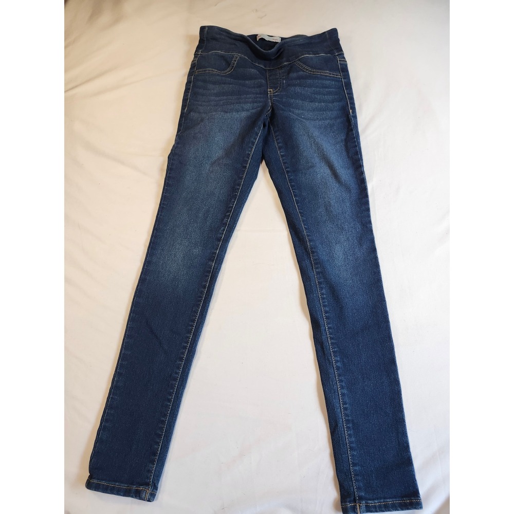 SO Skinny Jeggings Womens Small Dark Wash Blue Denim Pull On High Rise Pants